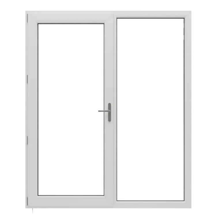 Bir sabit bir açılır Fransız balkon kapısı görseli